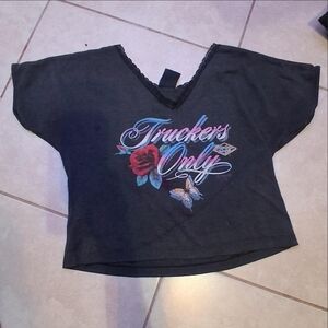 Kids Black Graphic Tee